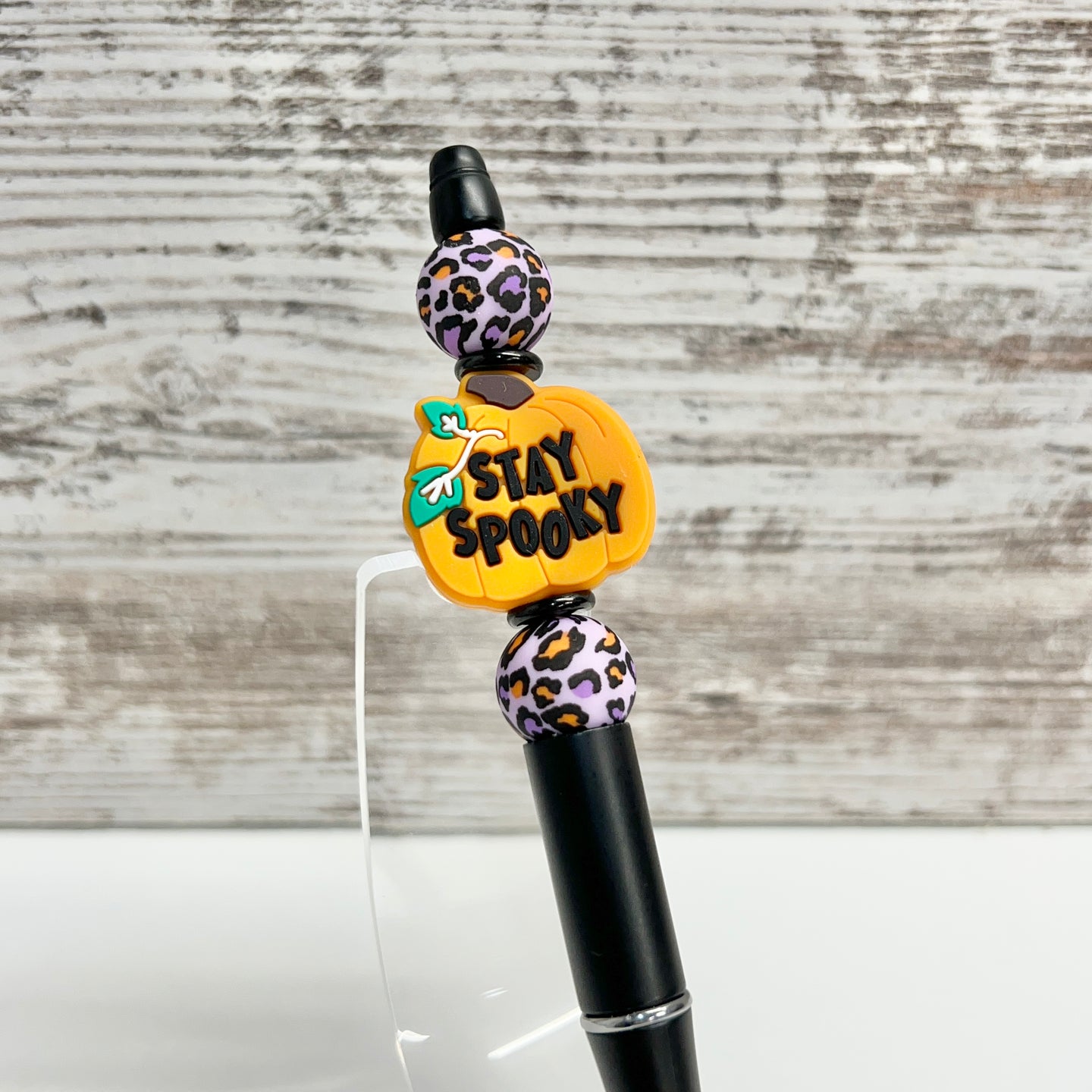 Stay Spooky Leopard Plastic Pen